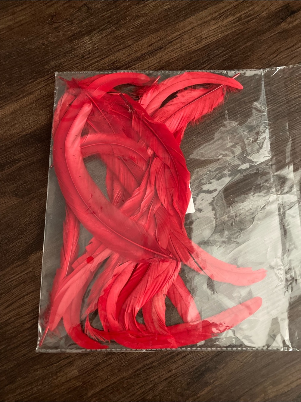 Red rooster Feathers 15 piece